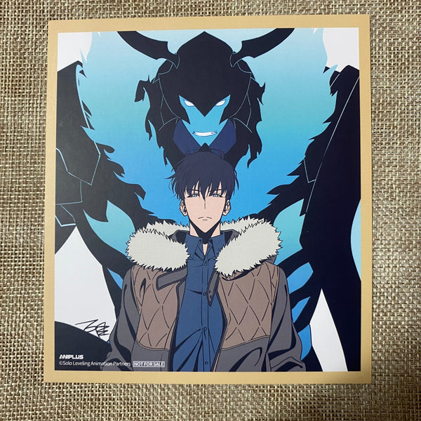 Solo Leveling Official Mini Shikishi Art Board #2 / Korean Webtoon / New, Rare
