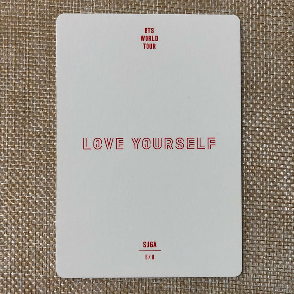 BTS SUGA 6/8 [ Love Yourself World Tour ] Official Mini Photocard / New / Gift
