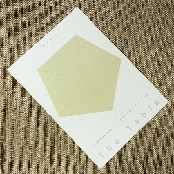 Nu'est REN [ THE TABLE ] Official Folding Photo Card, 7th Mini / New / Gift