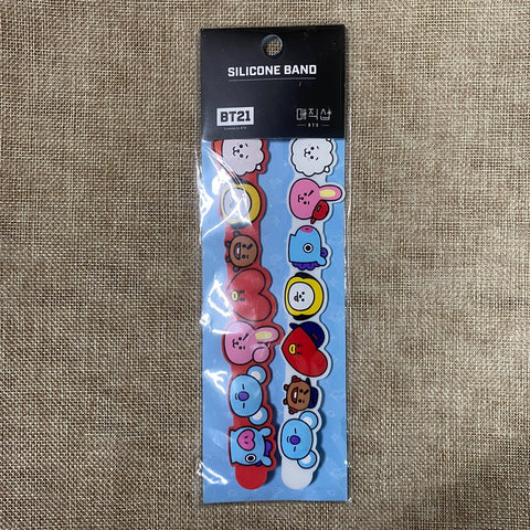 BTS BT21 GROUP [ Silicone Band Set ] Official Goods / New, Rare / Gift