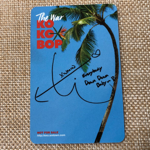 EXO XIUMIN Type A [ The War KOKOBOP ] Official Photocard, 4th Album / New / Gift