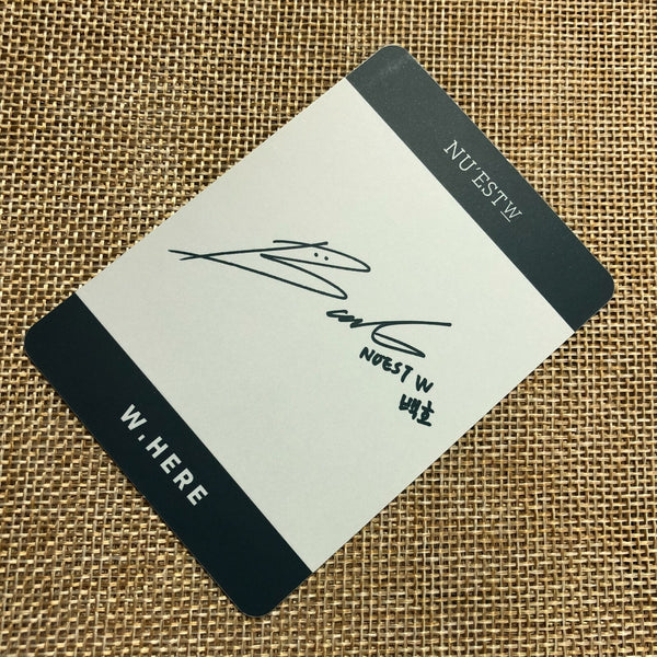 Nu'est W BAEKHO #1 [ W.HERE ] Official Photocard / New, Rare / Gift