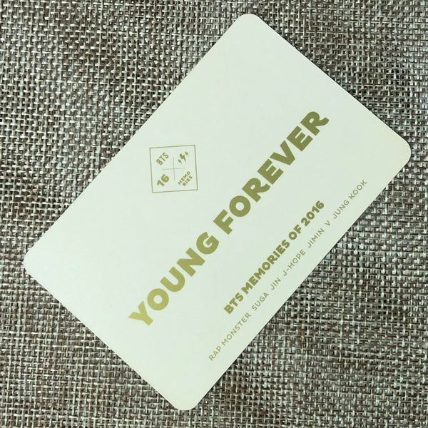 BTS GROUP [ Memories of 2016 YOUNG FOREVER DVD ] Official Photocard / New / +GFT