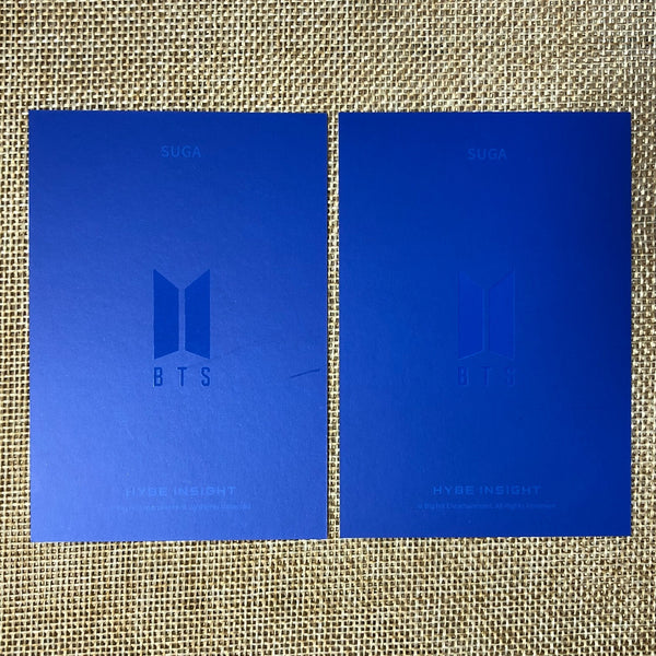 BTS SUGA [ HYBE INSIGHT ] Official Photocard SET of 2 / New / Gift