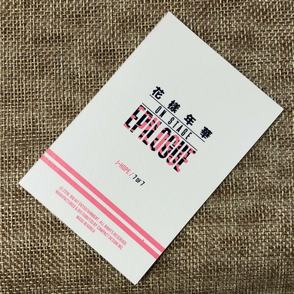 BTS J-HOPE 7/7 [HYYH On Stage Epilogue Concert] Official Mini Photocard / Gift