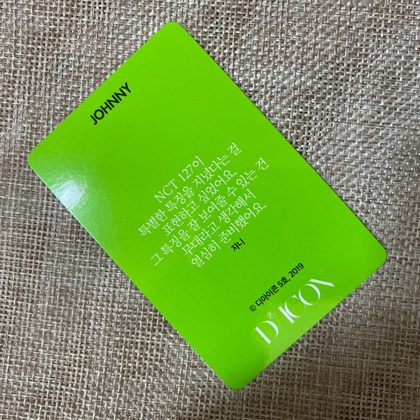 NCT Dream JOHNNY #1 [ 2019 Dicon Custom Book ] Official Photocard / New / Gift