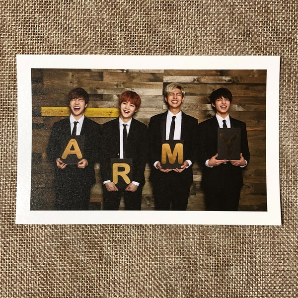 BTS UNIT #1 [GLOBAL OFFICIAL FANCLUB 2nd ARMY MEMBERSHIP KIT] Postcard / Gift