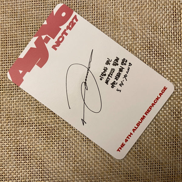 NCT 127 JUNGWOO [ Ay-Yo ] Official Photocard, SMini Ver / New, Rare / Gift