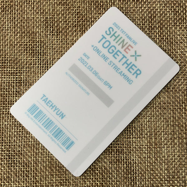 TXT TAEHYUN [ 2021 Shine Together Fanlive ] Official Card Ticket / New / Gift