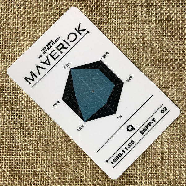 THE BOYZ Q [ MAVERICK ] Official ID Photocard / New / Gift