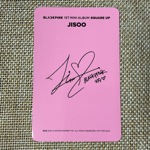 BLACKPINK JISOO #4 [ SQUARE UP ] Official Photocard, 1st Mini Album / New / Gift
