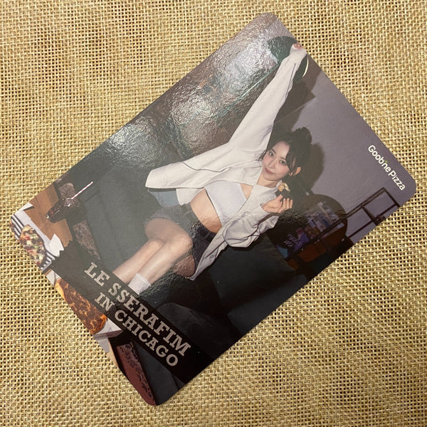LE SSERAFIM SAKURA [Goobne Chicago Pizza] Official Photocard / New, Rare / Gift