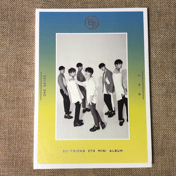 BOYFRIEND [ NEVER END ] Official 5th Mini Album Day Ver, CD + Photobook / New