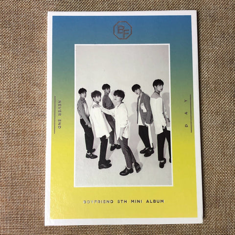 BOYFRIEND [ NEVER END ] Official 5th Mini Album Day Ver, CD + Photobook / New