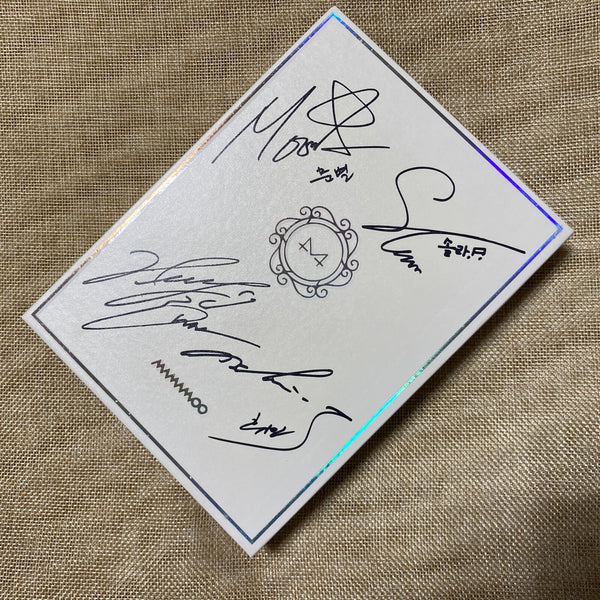 MAMAMOO #4 [White Wind] Hand Signed Promo Album / Autographed / CD+Photobook /+G