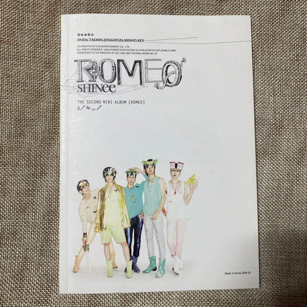 SHINEE ONEW, MINHO [ROMEO] Hand Signed Album / Autographed / Photobook+CD / Mint
