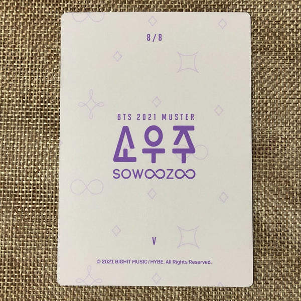 BTS V 8/8 [ 2021 Muster SOWOOZOO ] Official Mini Photocard / New / Gift