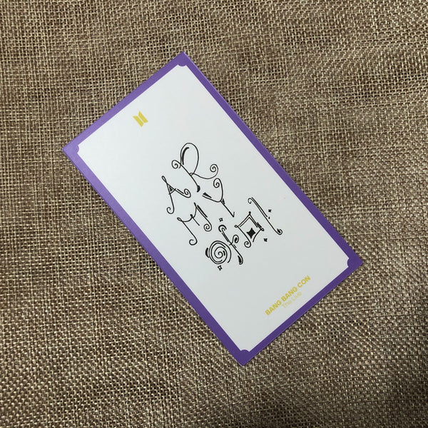 BTS JUNGKOOK 4/4 [BANG BANG CON The Live] Official Message Photo Photocard New/G