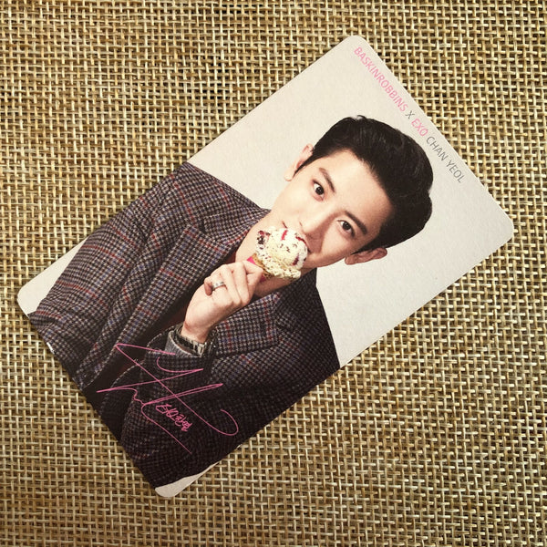 EXO CHANYEOL [ Baskin Robbins ] Official Photocard, EXO-K / New / Gift