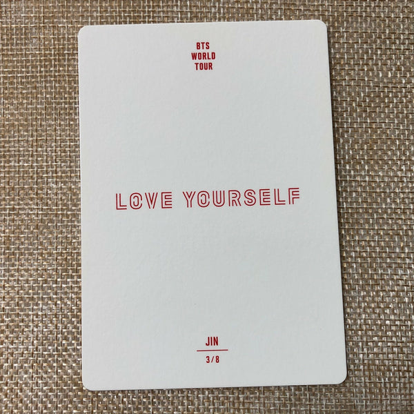 BTS JIN 3/8 [ Love Yourself World Tour ] Official Mini Photocard / New / Gift