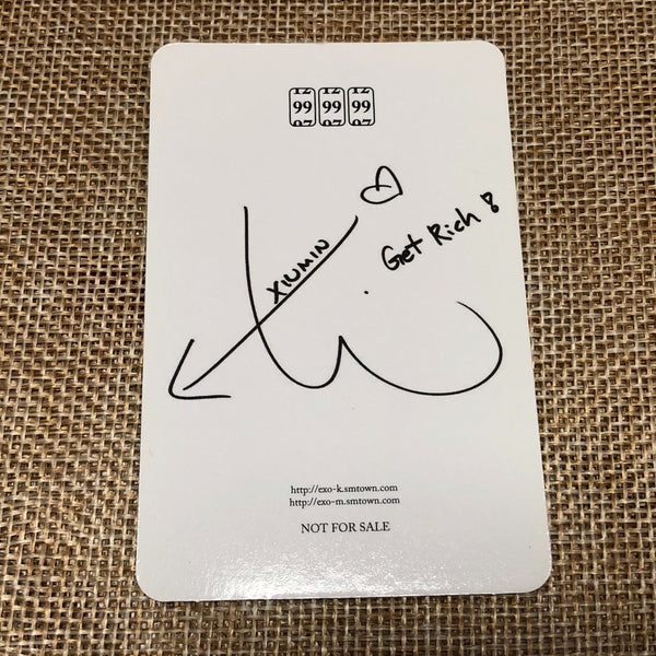 EXO XIUMIN [ Lotto ] Official Photocard, 3rd Repackage Korean Ver. / New / Gift