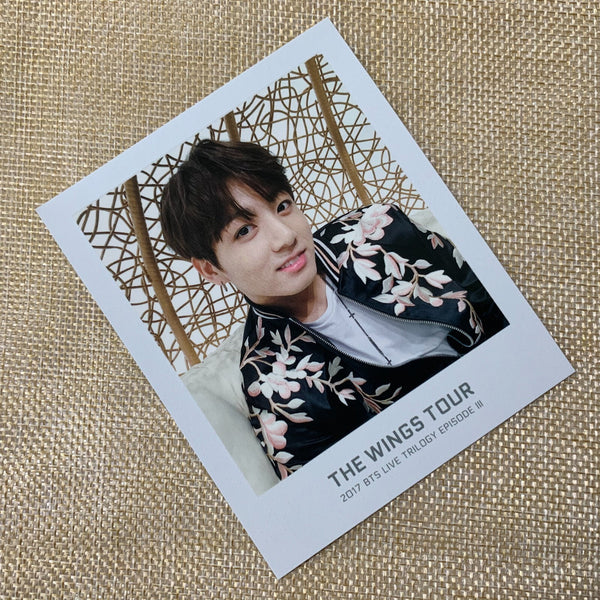 BTS JUNGKOOK [WINGS Tour 2017 Trilogy] Official Ticket Polaroid Photocard / Gift
