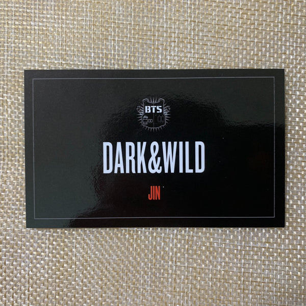 BTS JIN [ Dark & Wild Official Photocard ] 1st Studio Album / NEW, RARE /+Gift