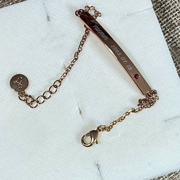 SHINEE [ TAEMIN Birthday Official Bracelet ] Pink Gold, SM / New, Rare / Gift