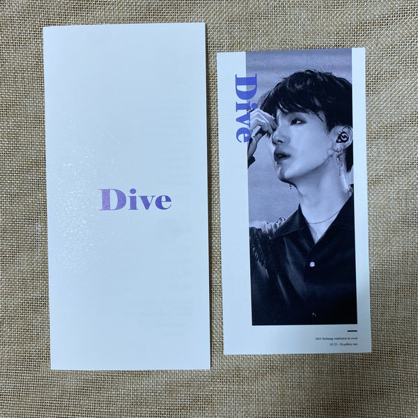 BTS SUGA [2019 Fistbump Exhibition in Seoul] Dive Photo Ticket / New, Rare /+G