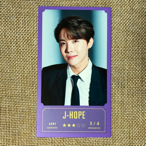 BTS J-HOPE 3/4 [BANG BANG CON The Live] Official Message Photocard / New / Gift