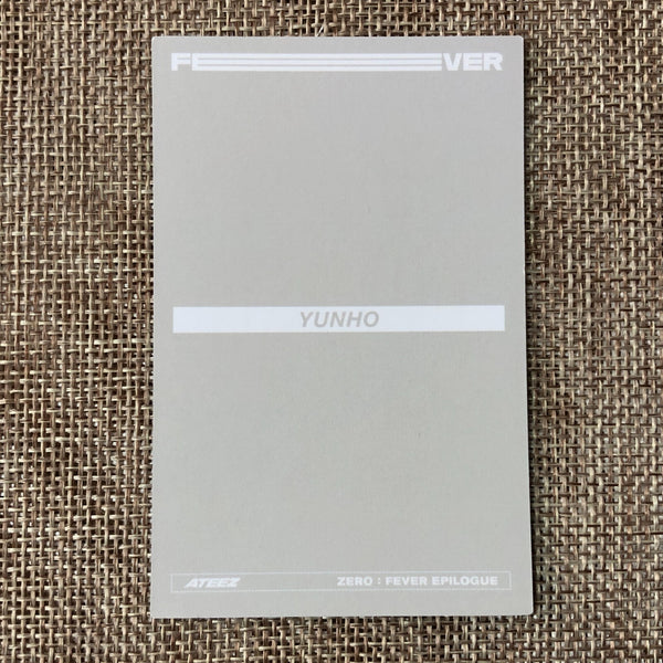 ATEEZ YUNHO [ Zero : Fever Epilogue ] Official Photocard, A Limited / New / Gift