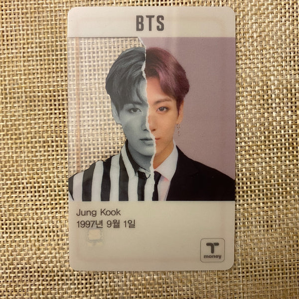 BTS JUNGKOOK #1 [ 2019 CU T-Money Transparent ] Official Photocard / New / Gift
