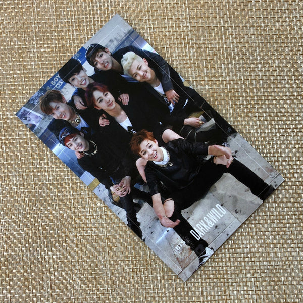 BTS Group #3[ Dark & Wild Official Photocard ] 1st Studio Album /NEW, RARE /+GFT