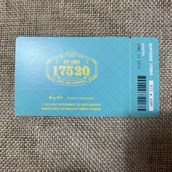 BTS SUGA [ 2nd Muster 17520 ] Official Photocard Photo Ticket / New, Rare / Gift