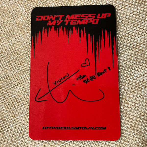 EXO XIUMIN [Don't mess up My Tempo] Official Photocard, Vivace 5th Album / Gift