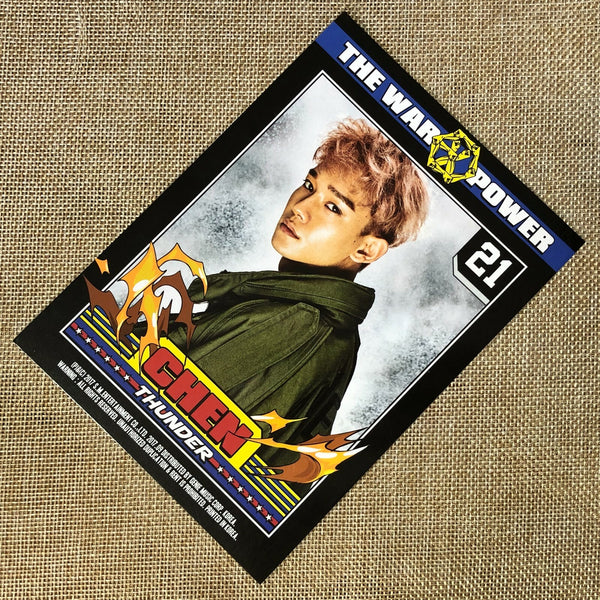EXO CHEN #1 [THE WAR : The Power of Music] Official Postcard Photo / New / Gift