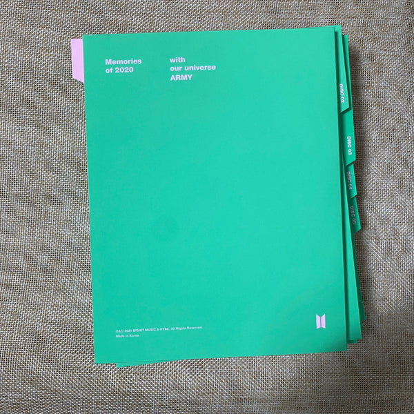 BTS GROUP [ Memories of 2020 ] Official DVD Set : Box + 7 Discs / New / Gift