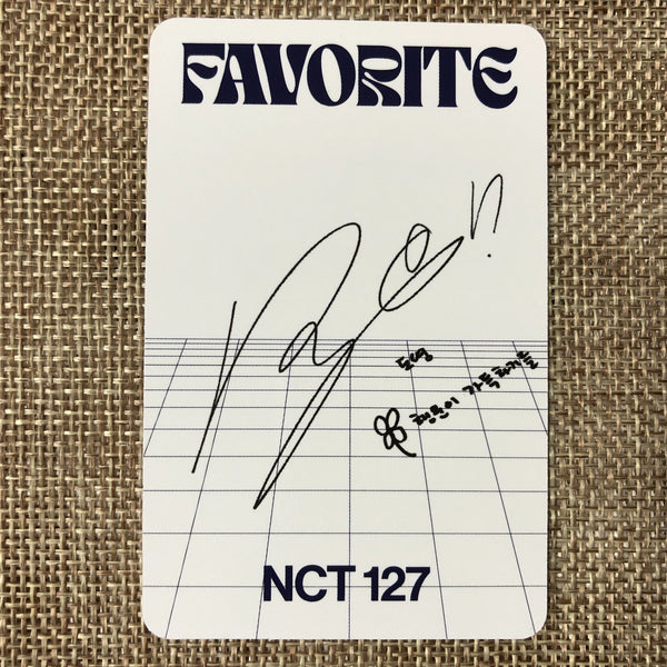 NCT 127 DOYOUNG [FAVORITE] Official Photocard, 3rd Repackage CATHARSIS / Gift