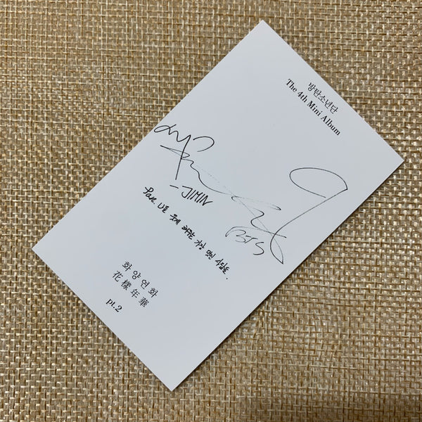 BTS JIMIN [HYYH pt.2] Official Photocard, The Mood Love 4th Mini Album / Mint
