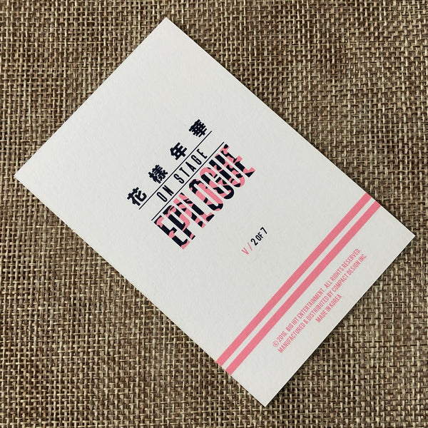 BTS V 2/7 [HYYH On Stage Epilogue Concert] Official Mini Photocard / New / Gift