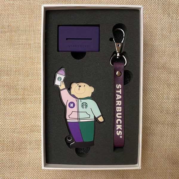 BTS [x Starbucks] Official Card Stand, Key Holder Set, Bearista / New, Rare /+G
