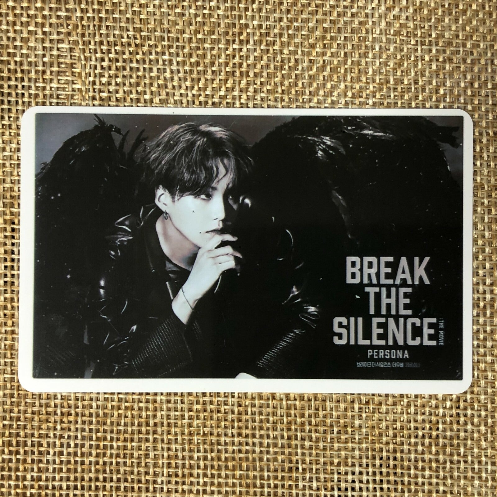 BTS SUGA #2 [ Break The Silence Movie ] Official Ticket Photocard / New / Gift