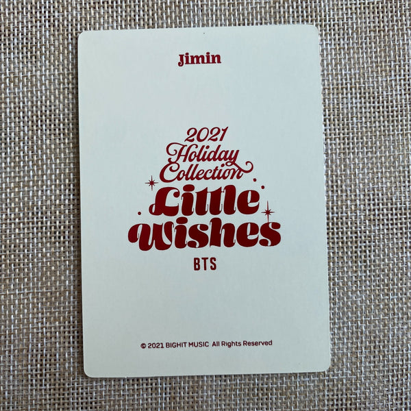 BTS JIMIN #2 [2021 Holiday Collection Little Wishes] Official Photocard / Gift