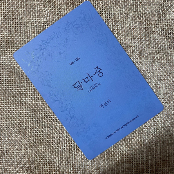 BTS SUGA 6/6 [ 2022 Dalmajung ] Official Mini Photocard, Special / New / Gift