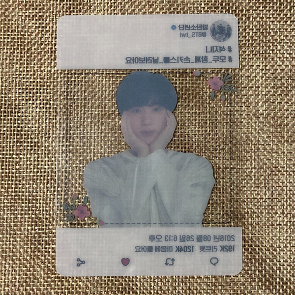 BTS JIN [ Love Yourself Official Army Booth ] Transparent Photocard / New / Gift
