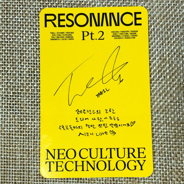 NCT 2020 TAEIL [ Resonance Pt.2 ] Official Photocard, Departure Ver / New / Gift