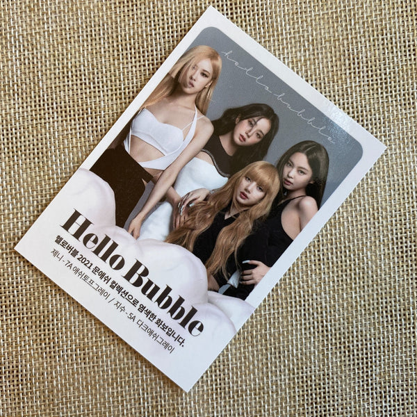 BLACKPINK GROUP [Mise En Scene Hello Bubble] Limited Official Photocard / Gift