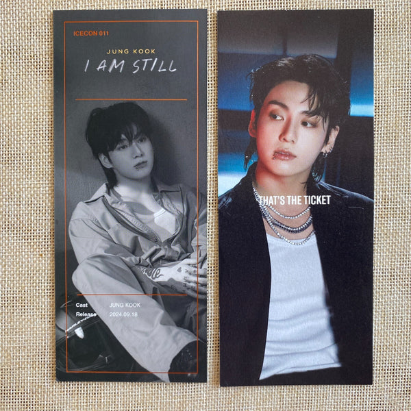 BTS JUNGKOOK [That's The Ticket] Official Photo Ticket Set, Movie I AM STILL / N