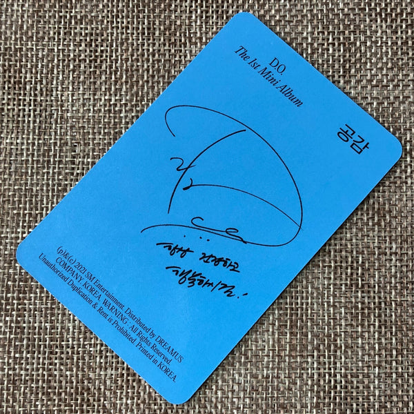 EXO D.O. [ Empathy ] Official Photocard, 1st Mini Solo / New / Gift