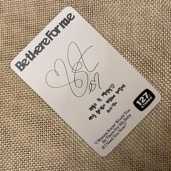 NCT 127 TAEYONG [ Be There For Me ] Official Photocard, Stereo Ver / New / Gift